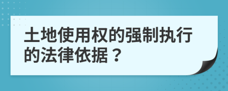 土地使用權(quán)的強(qiáng)制執(zhí)行的法律依據(jù)？