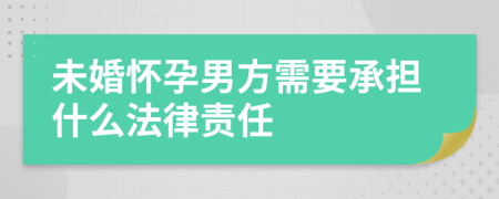 未婚懷孕男方需要承擔(dān)什么法律責(zé)任