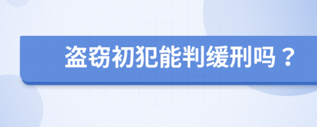 盜竊初犯能判緩刑嗎？