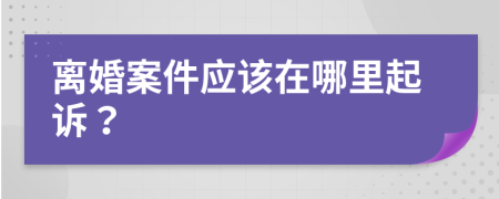離婚案件應(yīng)該在哪里起訴？