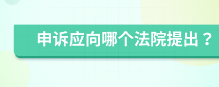 申訴應向哪個法院提出？