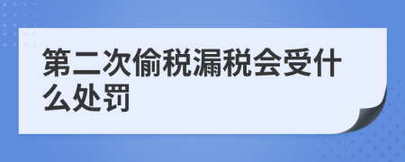 第二次偷稅漏稅會(huì)受什么處罰