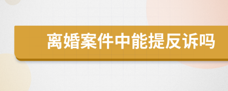 離婚案件中能提反訴嗎