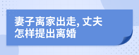 妻子離家出走, 丈夫怎樣提出離婚