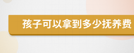 孩子可以拿到多少撫養(yǎng)費