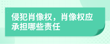 侵犯肖像權(quán)，肖像權(quán)應(yīng)承擔(dān)哪些責(zé)任