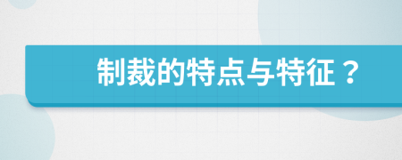 制裁的特點(diǎn)與特征？