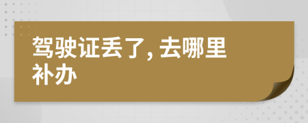 駕駛證丟了, 去哪里補辦