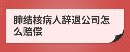 肺結(jié)核病人辭退公司怎么賠償