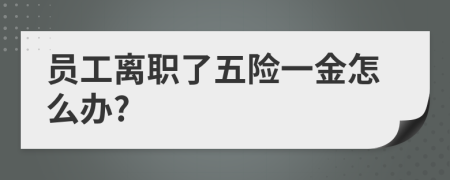 員工離職了五險(xiǎn)一金怎么辦?
