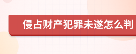 侵占財(cái)產(chǎn)犯罪未遂怎么判