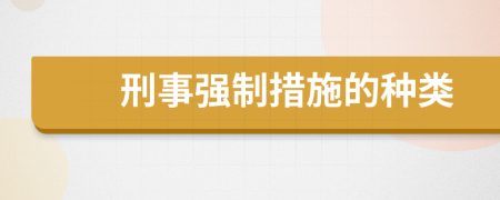 刑事強制措施的種類