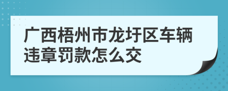 廣西梧州市龍圩區(qū)車輛違章罰款怎么交