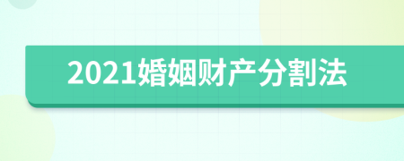 2021婚姻財產分割法