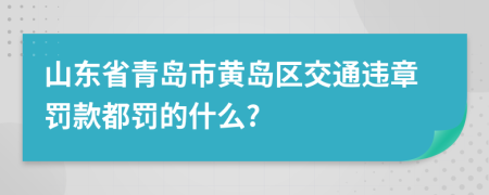 山東省青島市黃島區(qū)交通違章罰款都罰的什么?