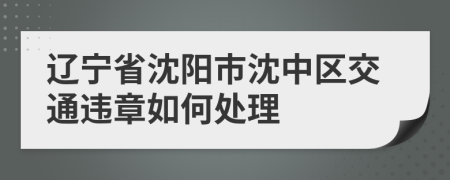 遼寧省沈陽市沈中區(qū)交通違章如何處理