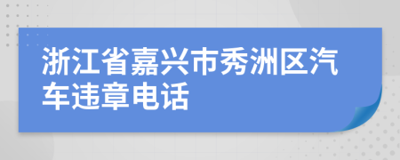 浙江省嘉興市秀洲區(qū)汽車(chē)違章電話(huà)
