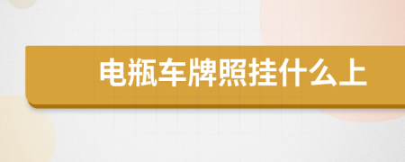 電瓶車牌照掛什么上