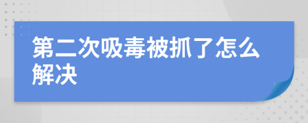 第二次吸毒被抓了怎么解決
