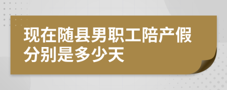 現(xiàn)在隨縣男職工陪產(chǎn)假分別是多少天