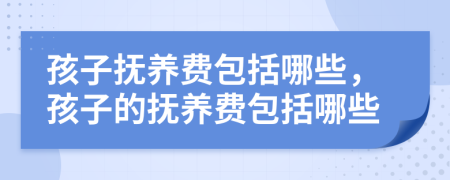 孩子撫養(yǎng)費包括哪些，孩子的撫養(yǎng)費包括哪些