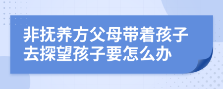 非撫養(yǎng)方父母帶著孩子去探望孩子要怎么辦