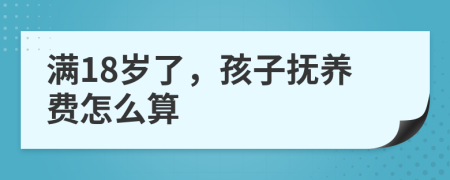 滿18歲了，孩子撫養(yǎng)費怎么算