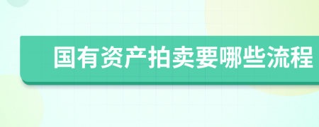 國有資產(chǎn)拍賣要哪些流程