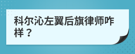 科爾沁左翼后旗律師咋樣？