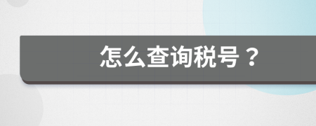 怎么查詢稅號？
