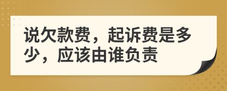 說欠款費，起訴費是多少，應(yīng)該由誰負(fù)責(zé)