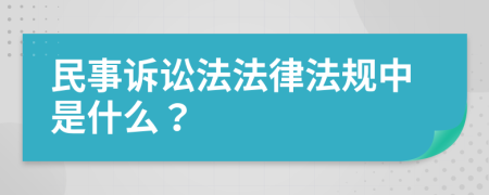 民事訴訟法法律法規(guī)中是什么？