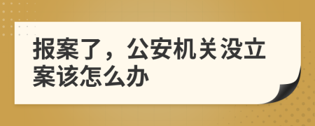 報案了，公安機關(guān)沒立案該怎么辦