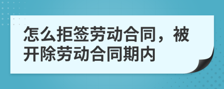 怎么拒簽勞動(dòng)合同，被開(kāi)除勞動(dòng)合同期內(nèi)