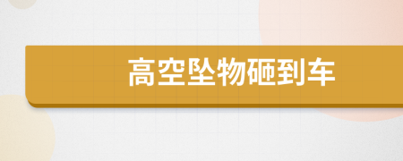 高空墜物砸到車