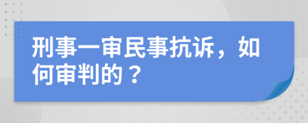 刑事一審民事抗訴，如何審判的？