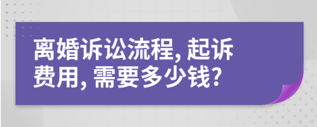 離婚訴訟流程, 起訴費用, 需要多少錢?