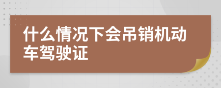 什么情況下會吊銷機動車駕駛證