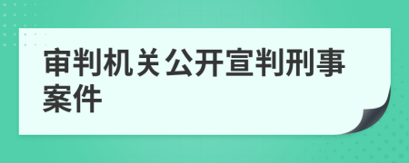 審判機關公開宣判刑事案件