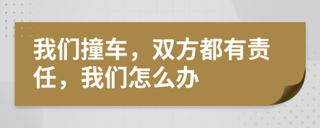 我們撞車，雙方都有責(zé)任，我們?cè)趺崔k