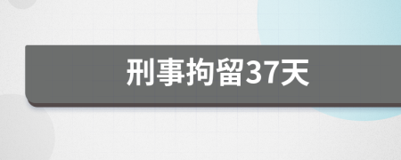 刑事拘留37天