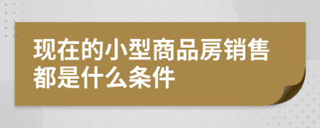 現(xiàn)在的小型商品房銷售都是什么條件
