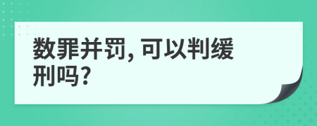 數(shù)罪并罰, 可以判緩刑嗎?