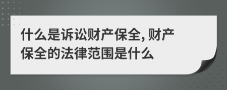 什么是訴訟財產(chǎn)保全, 財產(chǎn)保全的法律范圍是什么