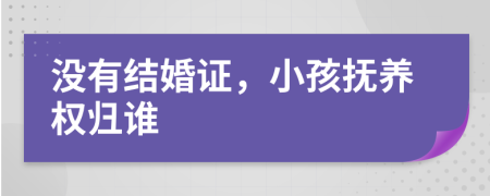 沒有結婚證，小孩撫養(yǎng)權歸誰