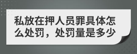 私放在押人員罪具體怎么處罰，處罰量是多少