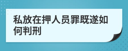 私放在押人員罪既遂如何判刑