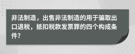非法制造，出售非法制造的用于騙取出口退稅，抵扣稅款發(fā)票罪的四個(gè)構(gòu)成條件?