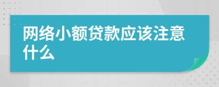 網(wǎng)絡(luò)小額貸款應(yīng)該注意什么