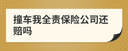 撞車我全責(zé)保險(xiǎn)公司還賠嗎